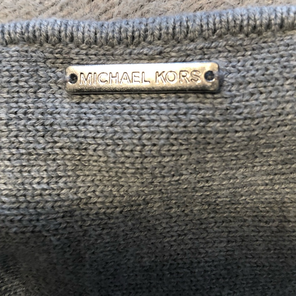 Michael Kors women’s gray sweater size medium 29 inches from shoulder to bottom. - Picture 6 of 7